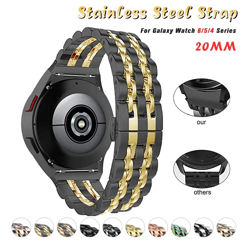 Stainless Steel Strap For Samsung Watch 4/6 Classic 47mm 46 43mm 42 Watch 4/5/6 44mm 40mm Metal band for Galaxy Watch 5Pro 45mm
Stainless Steel Strap For Samsung Watch 4/6 Classic 47mm 46 43mm 42 Watch 4/5/6 44mm 40mm Metal band for Galaxy Watch 5Pro 45mm