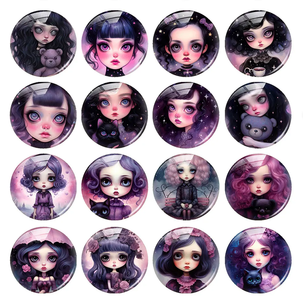 Handmade Gothic Purple Girl Cat Photo Glass Cabochon Flatback Demo Flat Back Cameo For Diy Jewelry Making Supplies Accessories
Handmade Gothic Purple Girl Cat Photo Glass Cabochon Flatback Demo Flat Back Cameo For Diy Jewelry Making Supplies Accessories