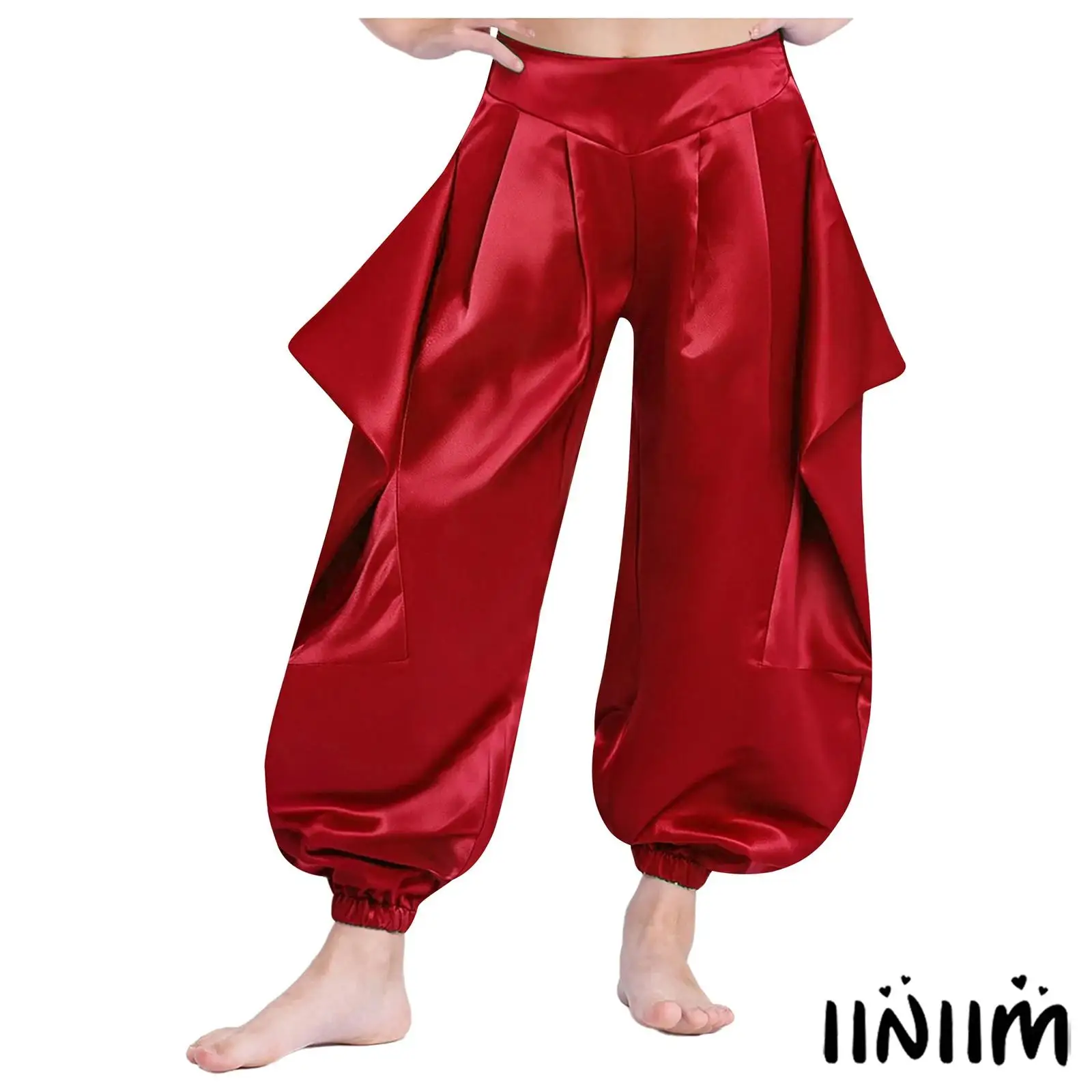 Kids Girls Dance Harem Pants Soft Elastic Waist with Elegant Ruffle Hem Solid Color for Belly Dance Performance Dance Classes
Kids Girls Dance Harem Pants Soft Elastic Waist with Elegant Ruffle Hem Solid Color for Belly Dance Performance Dance Classes