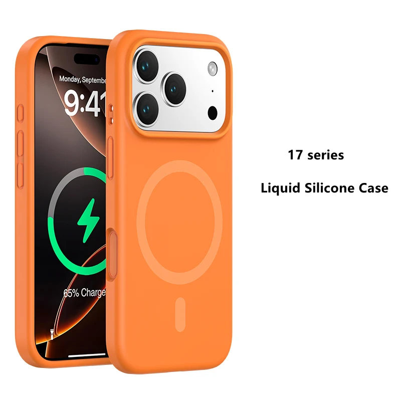 Magnetic Solid Color Liquid Silicone for MagSafe Phone Case For iphone 17pro max 17 Pro 17Air 17 16 Wireless Charging Cover
Magnetic Solid Color Liquid Silicone for MagSafe Phone Case For iphone 17pro max 17 Pro 17Air 17 16 Wireless Charging Cover