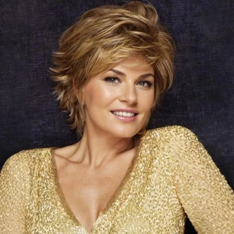New , European American style , short curly hair middle-aged and elderly, golden wig for women
New , European American style , short curly hair middle-aged and elderly, golden wig for women