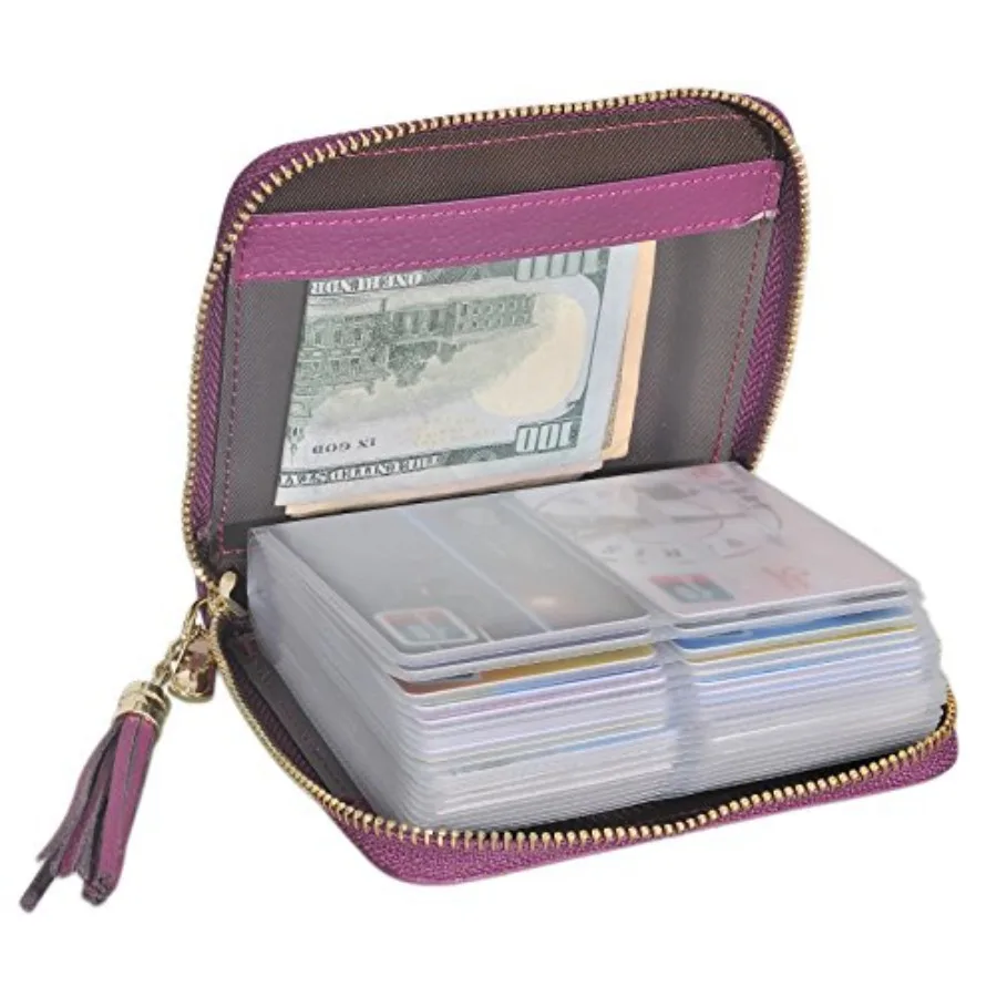 Womens Cit Card Holder Wallet Zip Leather Card Case RFID Blocking
Womens Cit Card Holder Wallet Zip Leather Card Case RFID Blocking