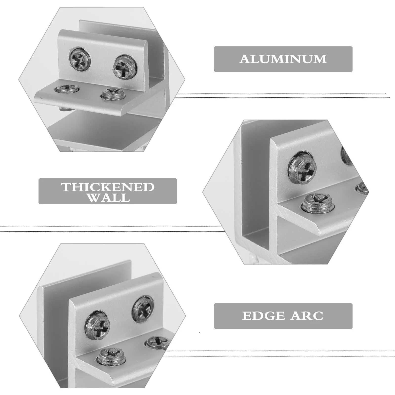4Pcs Glass Clamp Alloy Aluminium Alloy Clamps 90 Degree Fixing Clips for 10-12Mm Glass Shelf Brackets Display Cabinet Wine
4Pcs Glass Clamp Alloy Aluminium Alloy Clamps 90 Degree Fixing Clips for 10-12Mm Glass Shelf Brackets Display Cabinet Wine