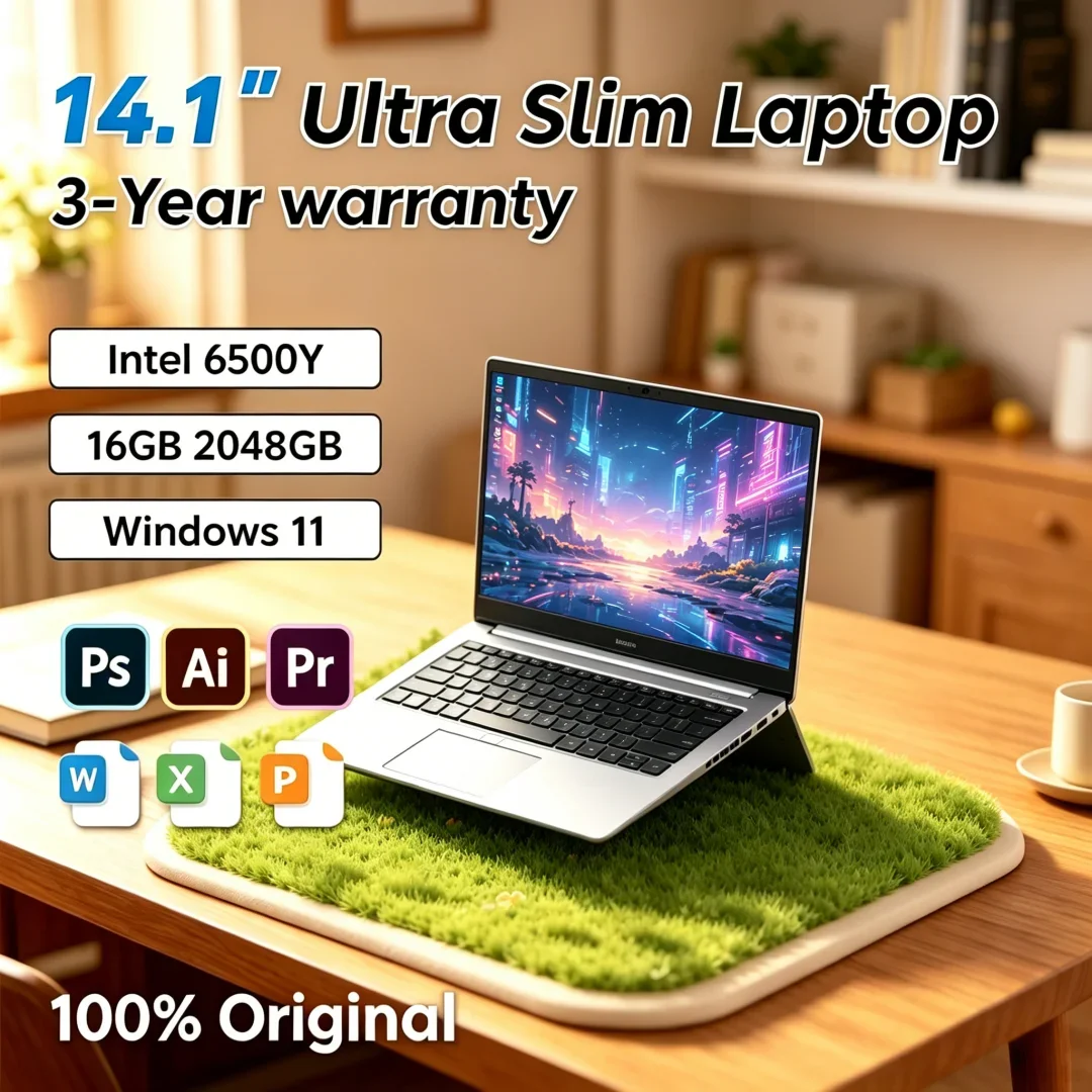 2026 Seraphic Streamlined Portable 14.1 Inch Laptop Intel 6500Y 32GB RAM 2TB SSD 5000mAh Windows 11 Fingerprint Unlock Premium
2026 Seraphic Streamlined Portable 14.1 Inch Laptop Intel 6500Y 32GB RAM 2TB SSD 5000mAh Windows 11 Fingerprint Unlock Premium