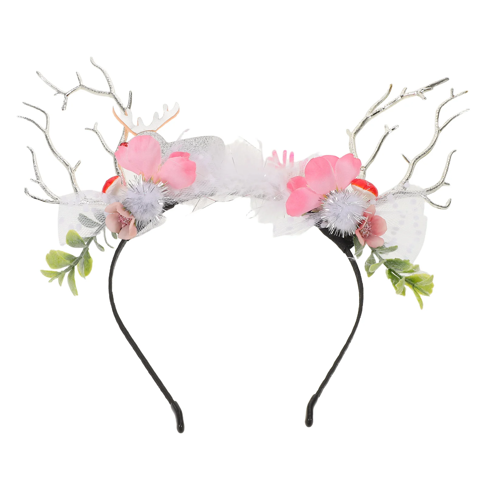 Christmas Headbands: Christmas Elk Antlers Hair Bands With Fake Mushroom Bow Pompom Holiday Party Accessory For Women And Girls
Christmas Headbands: Christmas Elk Antlers Hair Bands With Fake Mushroom Bow Pompom Holiday Party Accessory For Women And Girls