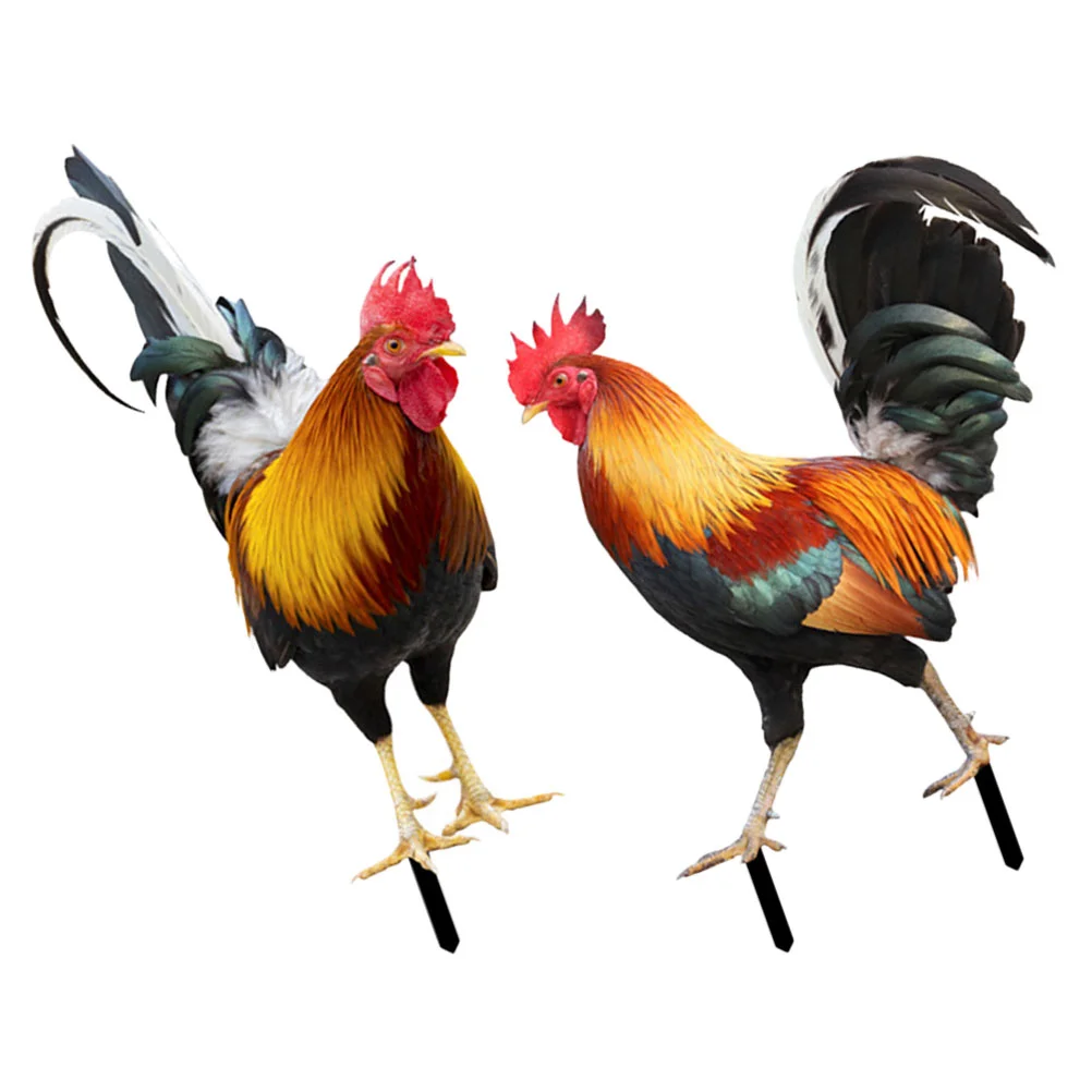 2 Pcs The Sign Rooster Garden Decoration Outdoor Simulation Acrylic Decorative Stakes
2 Pcs The Sign Rooster Garden Decoration Outdoor Simulation Acrylic Decorative Stakes