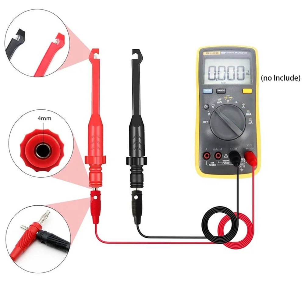 4mm Banana Connector Test Probe with Back Probe Piercing Wire for Automotive Electrical and Industrial Maintenance Applications
4mm Banana Connector Test Probe with Back Probe Piercing Wire for Automotive Electrical and Industrial Maintenance Applications