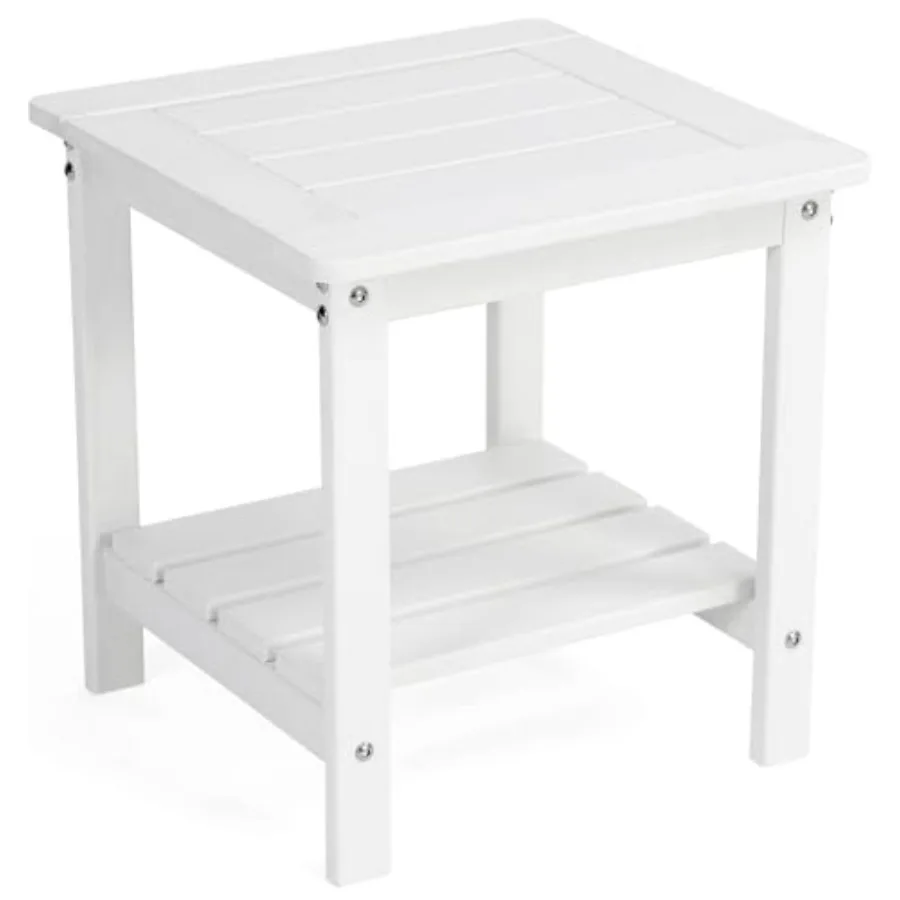 Adirondack Outdoor Side Table, 2-Tier HDPE Outdoor End Table, Weather Resistant Easy Maintenance, Small Patio Side Table for Pa
Adirondack Outdoor Side Table, 2-Tier HDPE Outdoor End Table, Weather Resistant Easy Maintenance, Small Patio Side Table for Pa