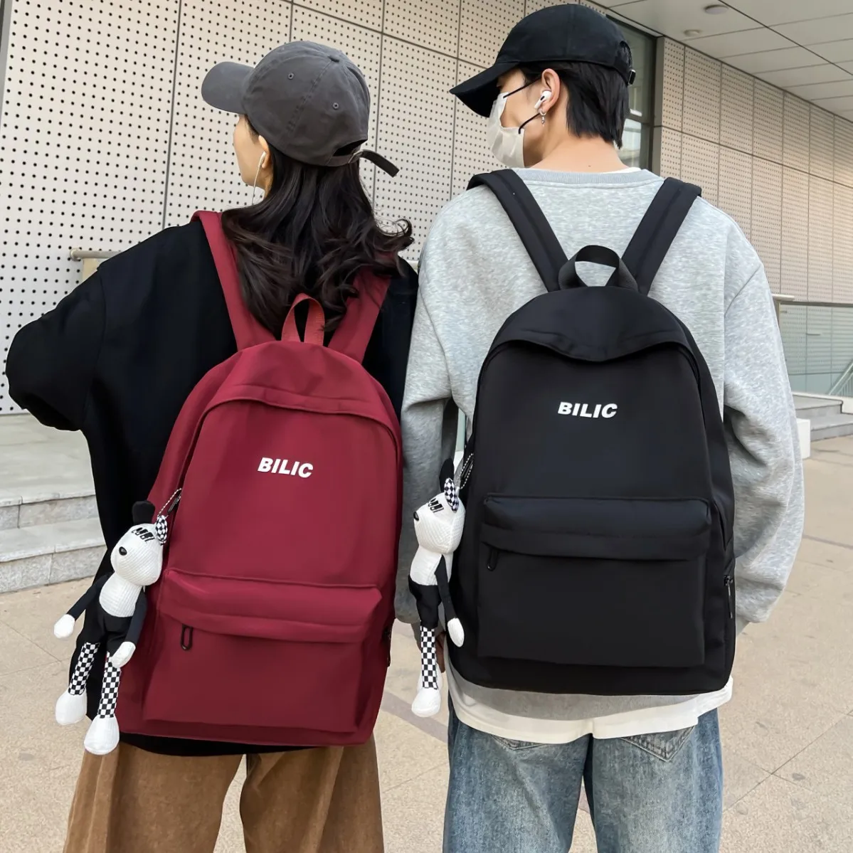 Simple Solid Color Backpack Unisex Casual Oxford Rucksack With Charm Option
Simple Solid Color Backpack Unisex Casual Oxford Rucksack With Charm Option