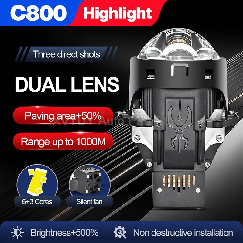 High Power 90W Bifocal Lens 3 Inch 3 Laser Effect 3 Direct High Low Beam Super Bright Car LED Headlight Large area High-quality
High Power 90W Bifocal Lens 3 Inch 3 Laser Effect 3 Direct High Low Beam Super Bright Car LED Headlight Large area High-quality