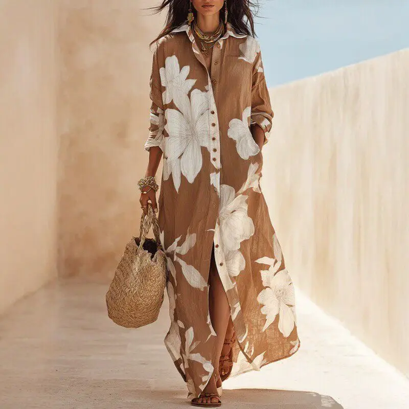 Spring Long Dresses For Women Fashion Casual Loose Long Sleeve Shirt Dress Women Pocket Button Print Shirts Dress 2026 Vestido
Spring Long Dresses For Women Fashion Casual Loose Long Sleeve Shirt Dress Women Pocket Button Print Shirts Dress 2026 Vestido