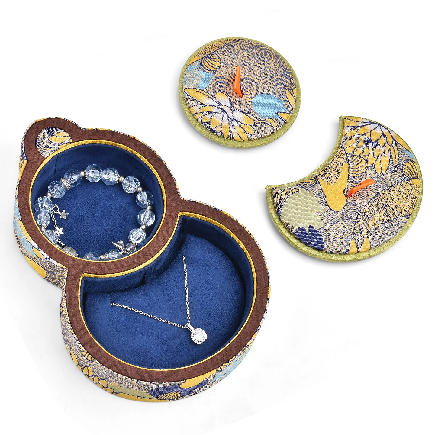 Jewelry box, bracelet, necklace box, Chinese style ear hanging storage, high-end covered gourd box
Jewelry box, bracelet, necklace box, Chinese style ear hanging storage, high-end covered gourd box