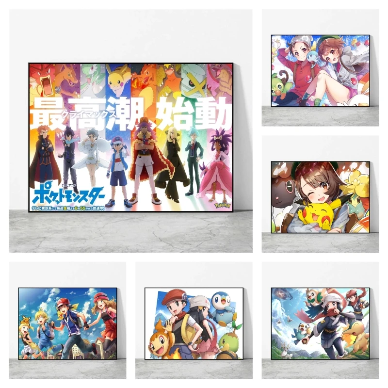 Japanese Anime Canvas Paintings Pokemon Pikachu Home Decoration Wall Art Children's Bedroom Décor Modular Prints Poster Toys
Japanese Anime Canvas Paintings Pokemon Pikachu Home Decoration Wall Art Children's Bedroom Décor Modular Prints Poster Toys