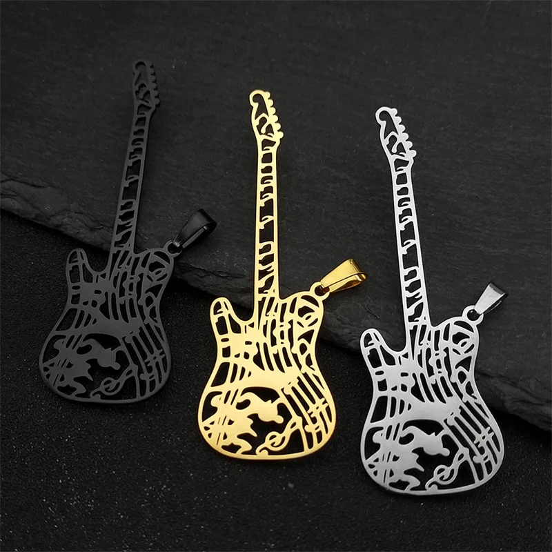 3Pcs Hollow Guitar Pendants For Women Men Stainless Steel Gold Silver Color Music Lover Charms Jewelry Supplies
3Pcs Hollow Guitar Pendants For Women Men Stainless Steel Gold Silver Color Music Lover Charms Jewelry Supplies