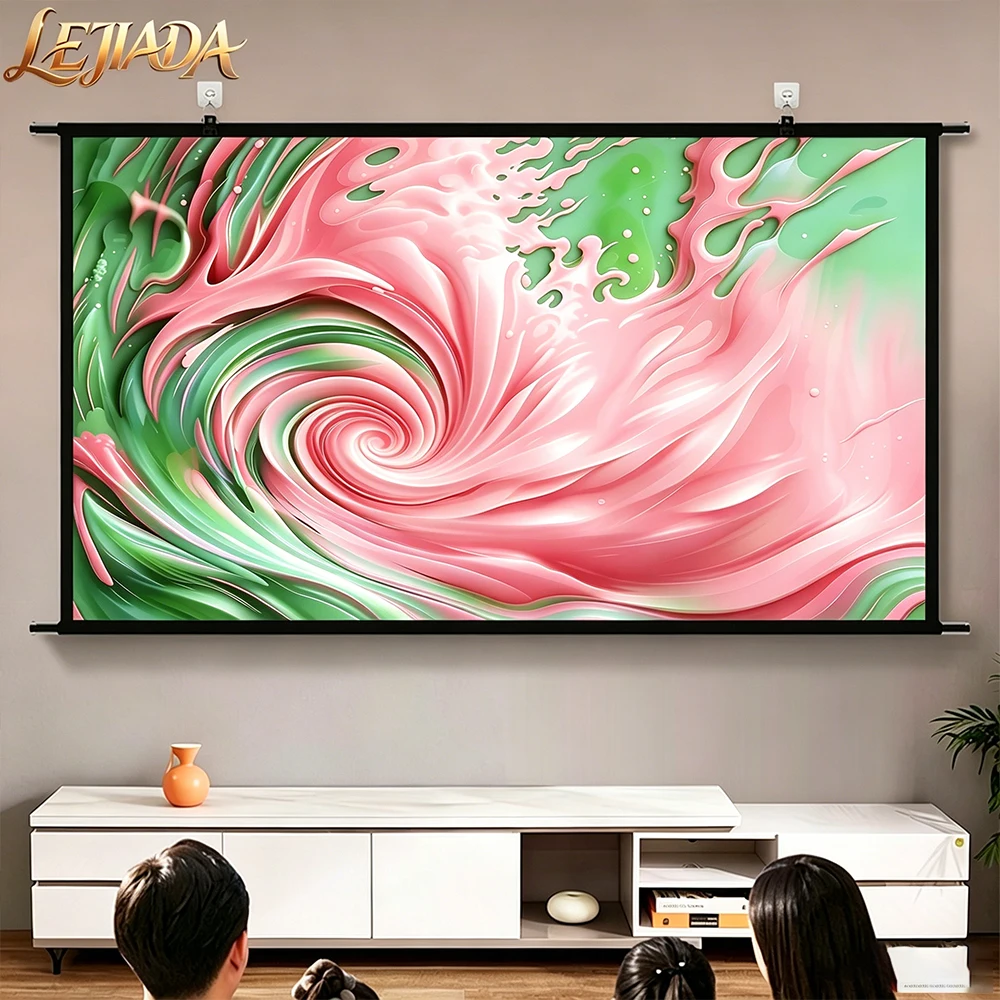LEJIADA 60 inch New 16:9 Anti-light Thick 4KHD Wall-mounted Projection Screen 30° Viewing Effect Home Portable Projector Screen
LEJIADA 60 inch New 16:9 Anti-light Thick 4KHD Wall-mounted Projection Screen 30° Viewing Effect Home Portable Projector Screen