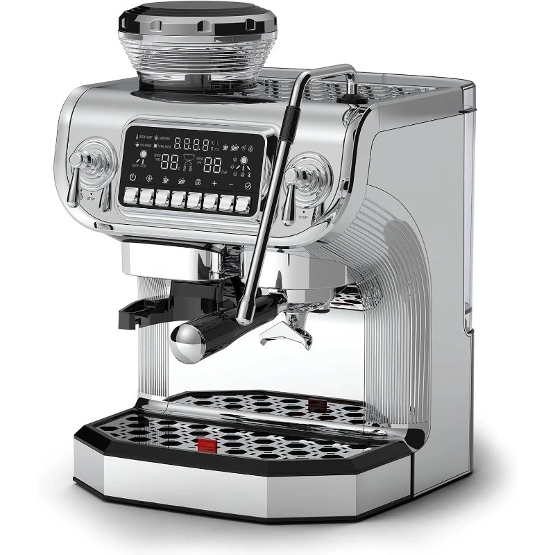 TC530 Espresso Machine with Milk Frother,Semi Automatic Coffee Machine with Grinder,Easy To Use Espresso Coffee Maker w
TC530 Espresso Machine with Milk Frother,Semi Automatic Coffee Machine with Grinder,Easy To Use Espresso Coffee Maker w