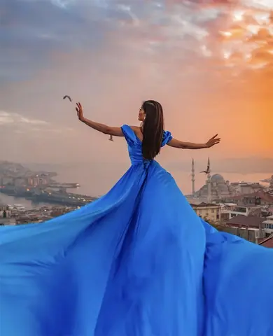 Flowy Long Sweep Train Prom Dress 2025 Photoshoot Satin Party Dress Sexy V-neck Silk Vestidos De Noche Flying Dress