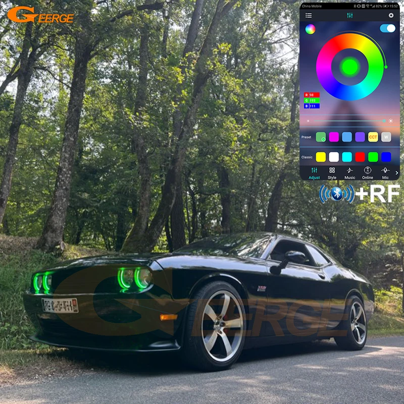 Для Dodge Challenger 2008-2014 BT App RF пульт дистанционного управления многоцветный ультра яркий RGB светодиодный комплект колец с ангельскими глазами
Для Dodge Challenger 2008-2014 BT App RF пульт дистанционного управления многоцветный ультра яркий RGB светодиодный комплект колец с ангельскими глазами