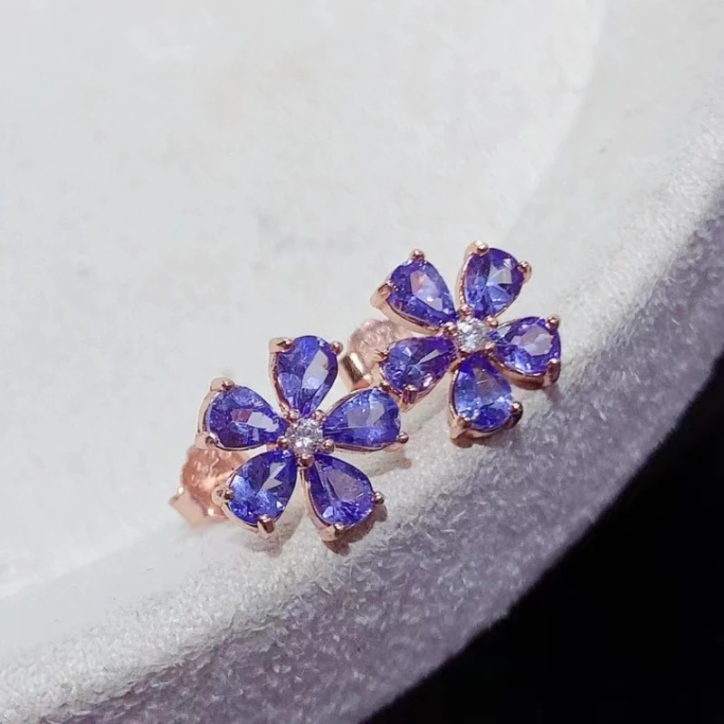 Small 925 Silver Gemstone Stud Earrings Natural Tanzanite Earrings 3mm*4mm Total 1ct Genuine Tanzanite Silver Jewelry
Small 925 Silver Gemstone Stud Earrings Natural Tanzanite Earrings 3mm*4mm Total 1ct Genuine Tanzanite Silver Jewelry