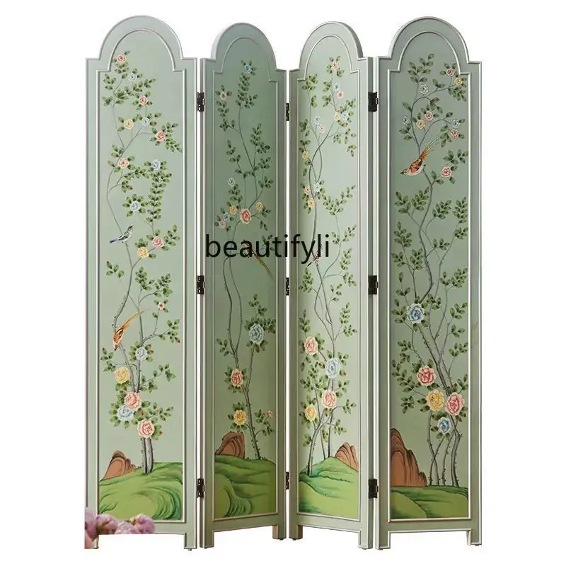 ANew Chinese hand-painted screen living room partition lacquer painting flower and bird folding screen background wall decoratio
ANew Chinese hand-painted screen living room partition lacquer painting flower and bird folding screen background wall decoratio