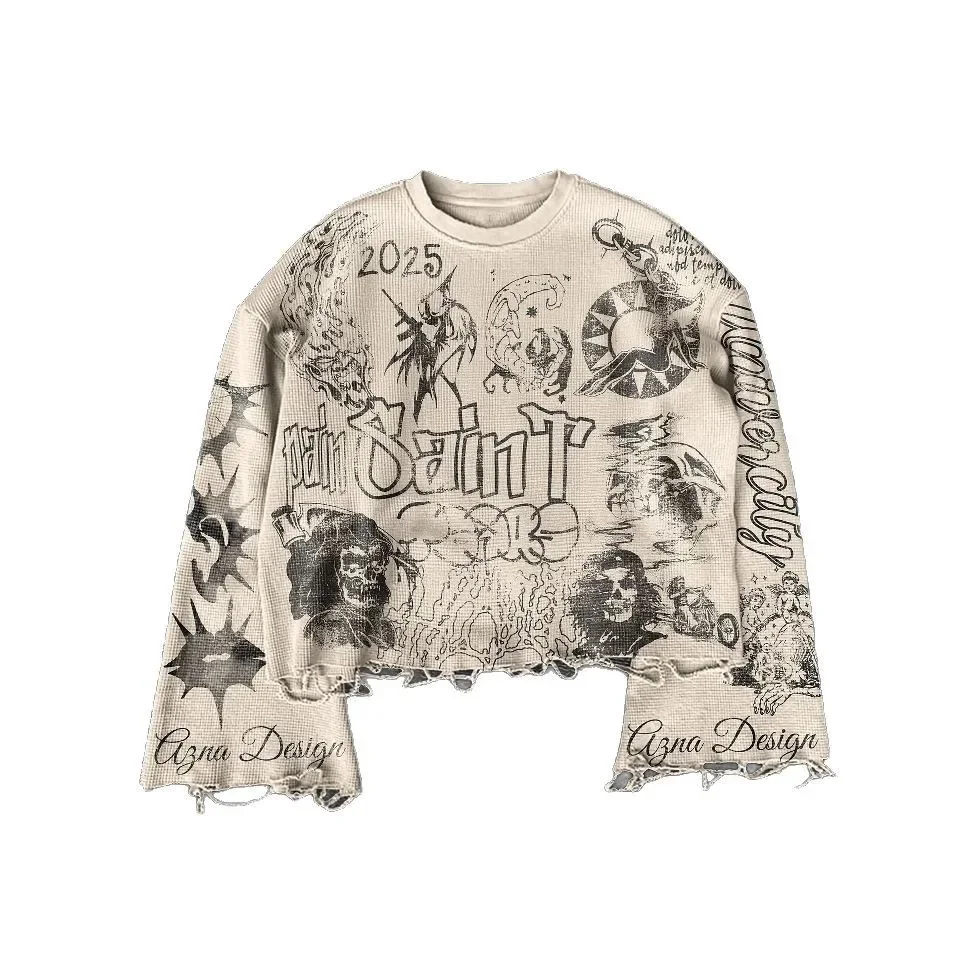 Хип-хоп биде hommes подошвы printemps автоматический режим manches longues col rond pull hauts hommes Винтажная игра Ctrl imprimé пот
Хип-хоп биде hommes подошвы printemps автоматический режим manches longues col rond pull hauts hommes Винтажная игра Ctrl imprimé пот