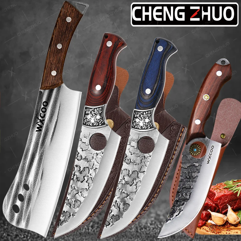 CHENGZHUO кухонный набор ножей для костей, ручная кованая профессиональная нож для мясника, нож для обвалки викингов, нож для мяса, рыбы, фруктов, ножи шеф-повара
CHENGZHUO кухонный набор ножей для костей, ручная кованая профессиональная нож для мясника, нож для обвалки викингов, нож для мяса, рыбы, фруктов, ножи шеф-повара