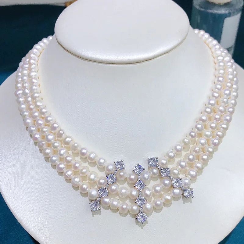 Natural Freshwater Pearl Necklace for Women, Niche Design, High-End Multi-Layered Layered Chain, Elegant and Classy Princess Cha
Natural Freshwater Pearl Necklace for Women, Niche Design, High-End Multi-Layered Layered Chain, Elegant and Classy Princess Cha