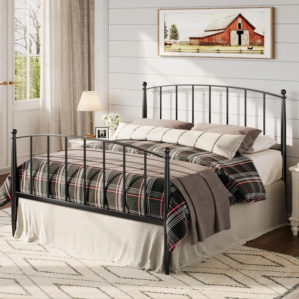 Queen Bed Frame, Metal Platform Bed Frame with Arched Headboard & Footboard, Mid-Century Modern Style, Under Bed, Customized
Queen Bed Frame, Metal Platform Bed Frame with Arched Headboard & Footboard, Mid-Century Modern Style, Under Bed, Customized