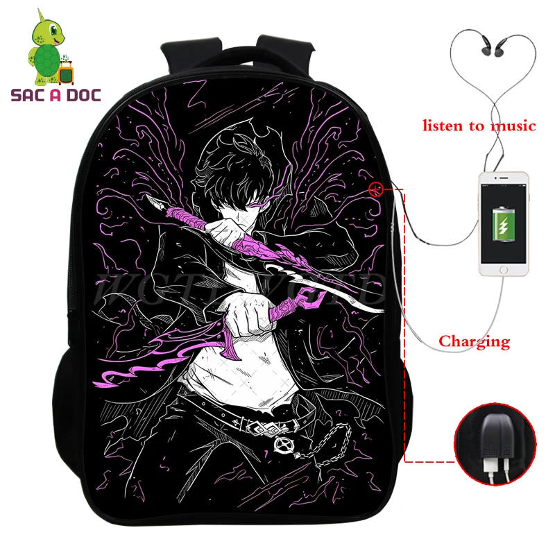 Solo Leveling USB Students Backpack Creativity 3D School Bags for Teenage Girls Boys Solo Leveling Chapter Anime Cartoon Bookbag
Solo Leveling USB Students Backpack Creativity 3D School Bags for Teenage Girls Boys Solo Leveling Chapter Anime Cartoon Bookbag