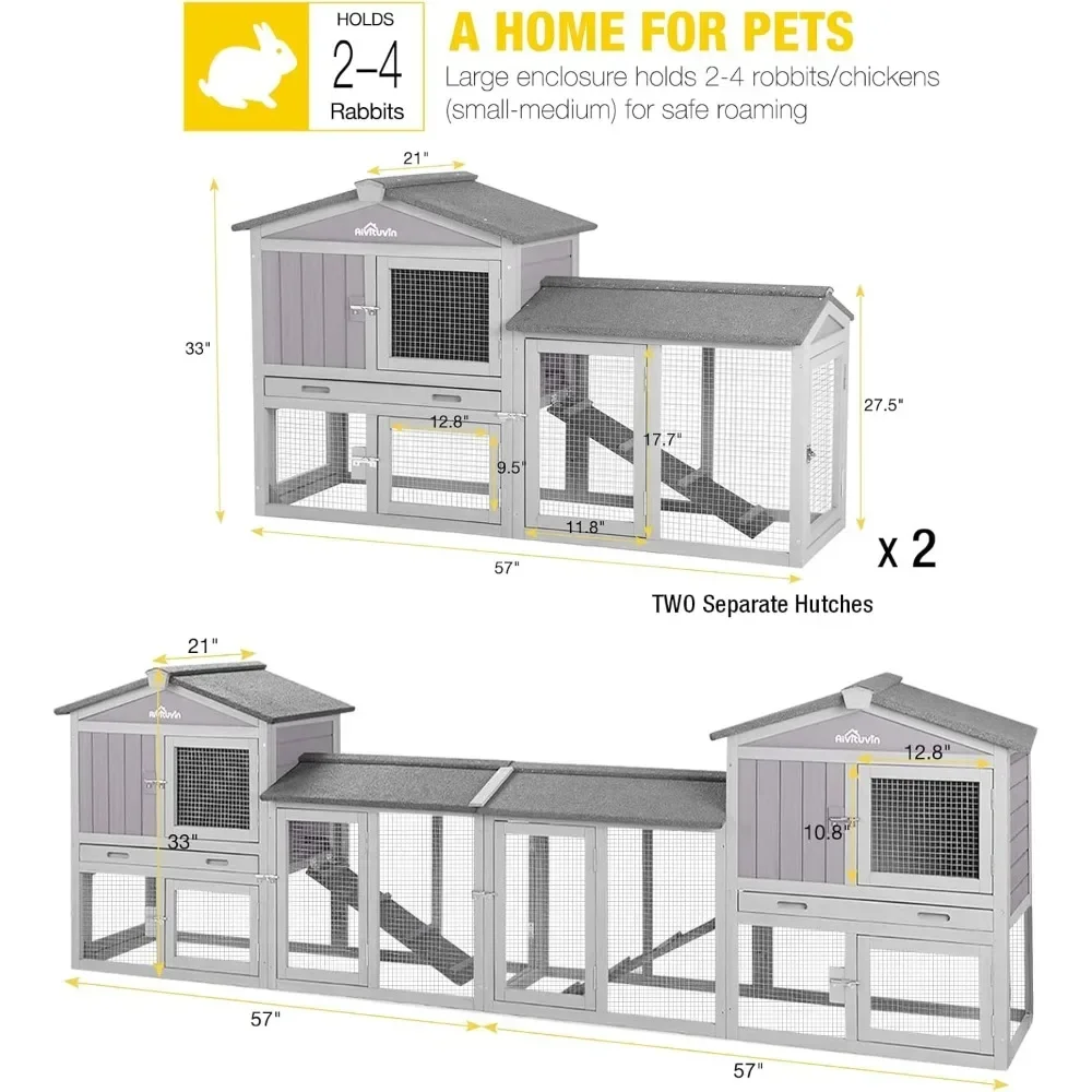 Хит продаж: Клетка для кроликов (для дома и улицы) с глубоким герметичным пластиковым поддоном (серый 02 - два комплекта)
Хит продаж: Клетка для кроликов (для дома и улицы) с глубоким герметичным пластиковым поддоном (серый 02 - два комплекта)