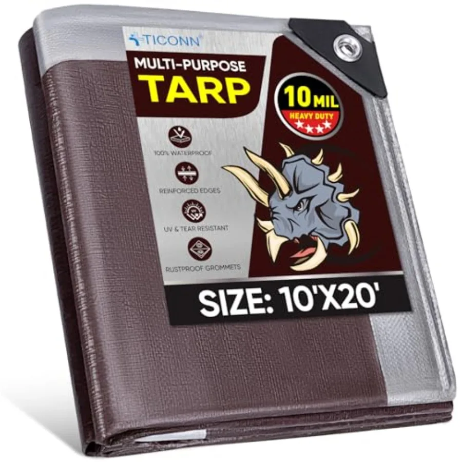Heavy Duty Tarp Cover, Extra Thick Tarps Waterproof Tear and Rip Proof UV Resistant Tarpaulin with Reinforced Grommets and Edge
Heavy Duty Tarp Cover, Extra Thick Tarps Waterproof Tear and Rip Proof UV Resistant Tarpaulin with Reinforced Grommets and Edge
