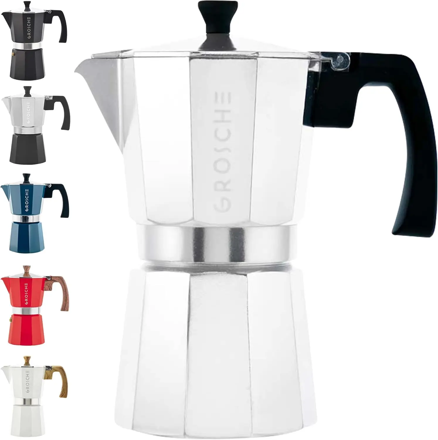 6-Cup Stovetop Espresso Maker, 9.3 oz, Portable for Home & Camping
6-Cup Stovetop Espresso Maker, 9.3 oz, Portable for Home & Camping