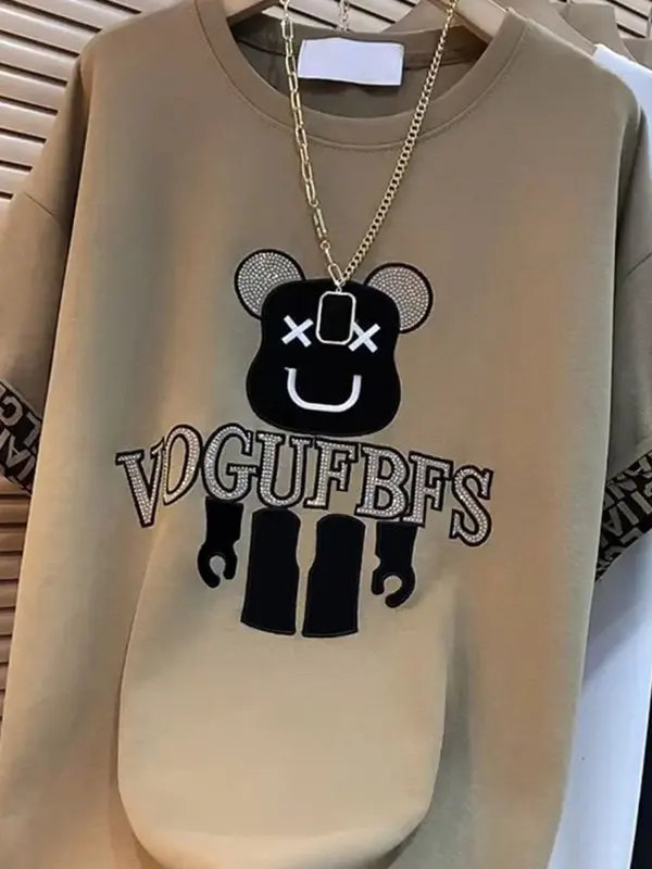 Футболка ort Sve с тяжелой вышивкой, женская дизайнерская облегающая футболка, круглая, длинная, модная, с мультяшным рисунком, большой размер 2300, сум
Футболка ort Sve с тяжелой вышивкой, женская дизайнерская облегающая футболка, круглая, длинная, модная, с мультяшным рисунком, большой размер 2300, сум