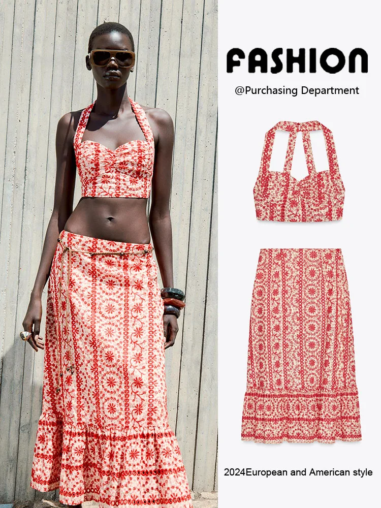 Новый летний женский топ с v-образным вырезом, комплект юбки-миди, модная женская одежда Ele, традиционный этнический сценический костюм
Новый летний женский топ с v-образным вырезом, комплект юбки-миди, модная женская одежда Ele, традиционный этнический сценический костюм