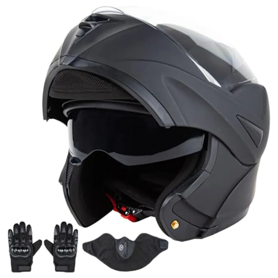 Motorcycle helmet for street riding polycarbonate shell matte black DOT approved with flip-up dual visor for versatility and ve
Motorcycle helmet for street riding polycarbonate shell matte black DOT approved with flip-up dual visor for versatility and ve