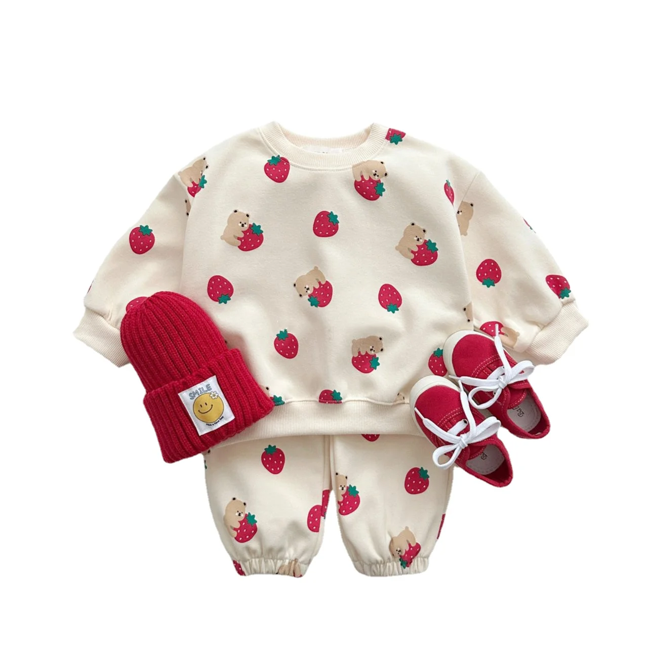 Baby Clothes Toddler Children's Longuewear for Boys Girls Strawberry Print Sweatshirt Children's Cartoon Casual Sports Outfit
Baby Clothes Toddler Children's Longuewear for Boys Girls Strawberry Print Sweatshirt Children's Cartoon Casual Sports Outfit