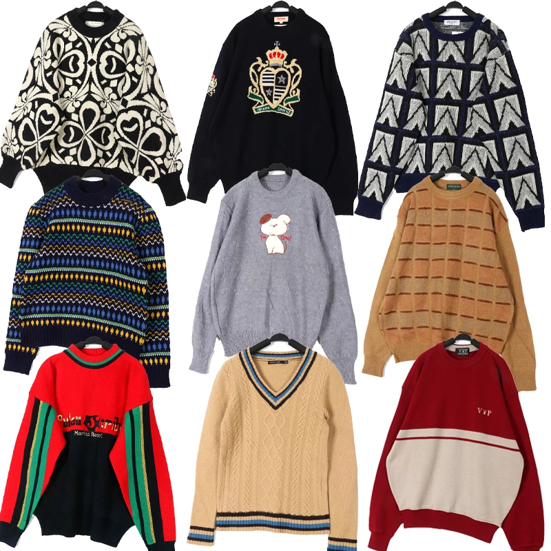 Vintage Oversized Pullover Sweater Collision Color Pattern Unisex Long Sleeve round Neck Woolen Winter Fashion for Young ...
Vintage Oversized Pullover Sweater Collision Color Pattern Unisex Long Sleeve round Neck Woolen Winter Fashion for Young ...