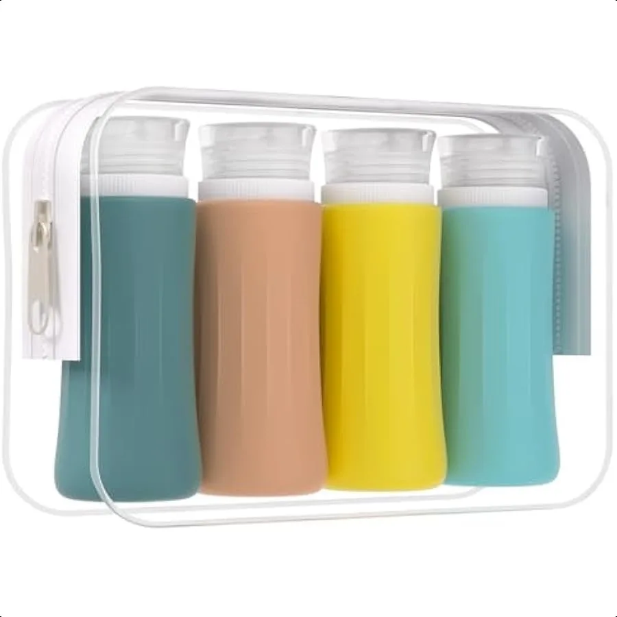 4 Pack Travel Size Toiletries Containers Sets TSA Approved Leak Proof Silicone Travel Bottles with Label BPA Free for Shampoo C
4 Pack Travel Size Toiletries Containers Sets TSA Approved Leak Proof Silicone Travel Bottles with Label BPA Free for Shampoo C