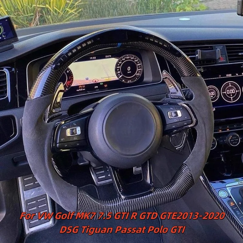 LED Car Steering Wheel Carbon Fiber Custom Made Leather For VW Golf MK7 7.5 GTI R GTD GTE2013-2020 DSG Tiguan Passat Polo GTI
LED Car Steering Wheel Carbon Fiber Custom Made Leather For VW Golf MK7 7.5 GTI R GTD GTE2013-2020 DSG Tiguan Passat Polo GTI