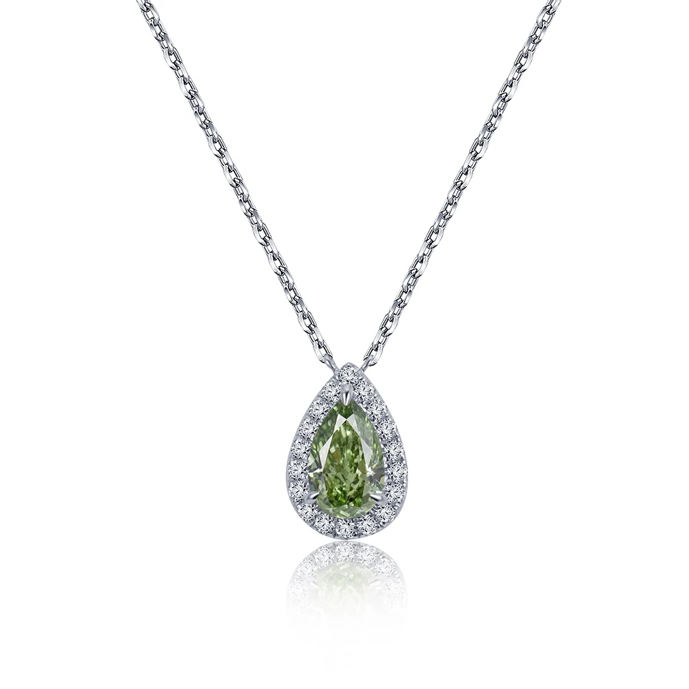 Messi Jewelry Pear Shape Green Lab Grown Diamond Pendant 9K Real Gold Necklaces For Women Girls In Stock Wholesale MSN-1011
Messi Jewelry Pear Shape Green Lab Grown Diamond Pendant 9K Real Gold Necklaces For Women Girls In Stock Wholesale MSN-1011