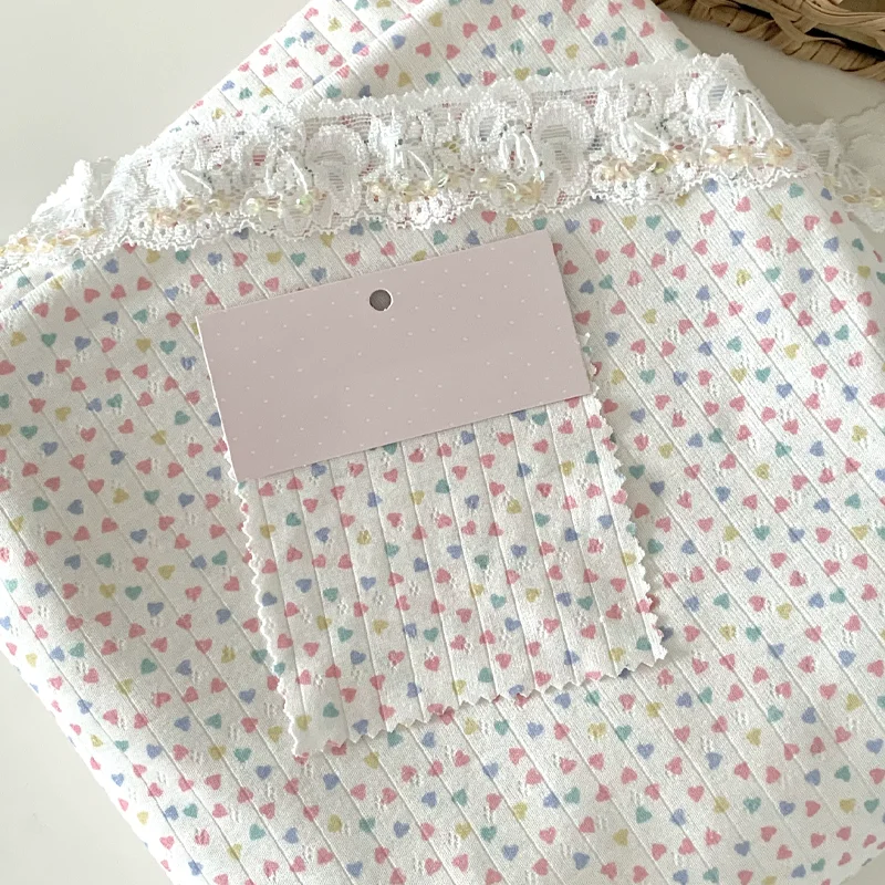 Knitted Elastic Cotton Fabric Nightwear Colored Heart-shaped Polka Dot Skirt Sewing Accessories
Knitted Elastic Cotton Fabric Nightwear Colored Heart-shaped Polka Dot Skirt Sewing Accessories