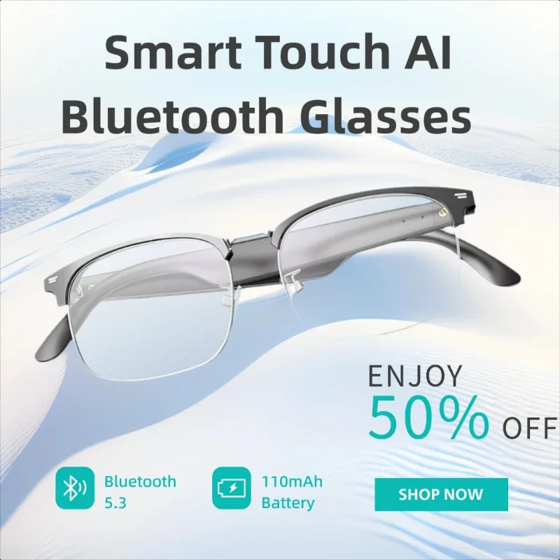 Hot-selling Smart Touch AI Bluetooth Glasses with Metal Frame Blue Light Filter Lenses Wireless Music Playback Functionality
Hot-selling Smart Touch AI Bluetooth Glasses with Metal Frame Blue Light Filter Lenses Wireless Music Playback Functionality