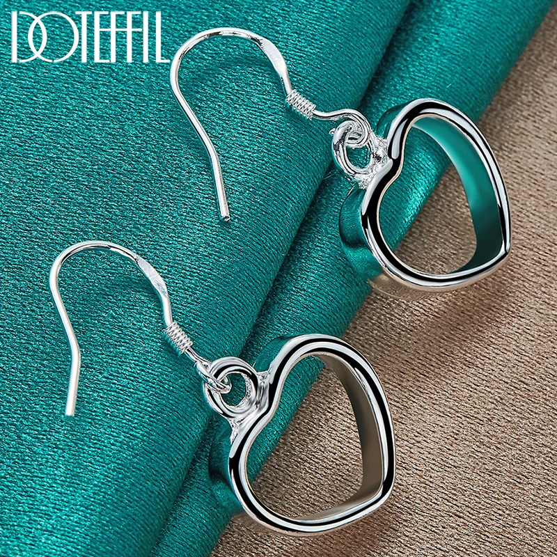 DOTEFFIL Heart Drop Earrings 925 Sterling Silver For Woman Wedding Engagement Fashion Party Charm Jewelry
DOTEFFIL Heart Drop Earrings 925 Sterling Silver For Woman Wedding Engagement Fashion Party Charm Jewelry