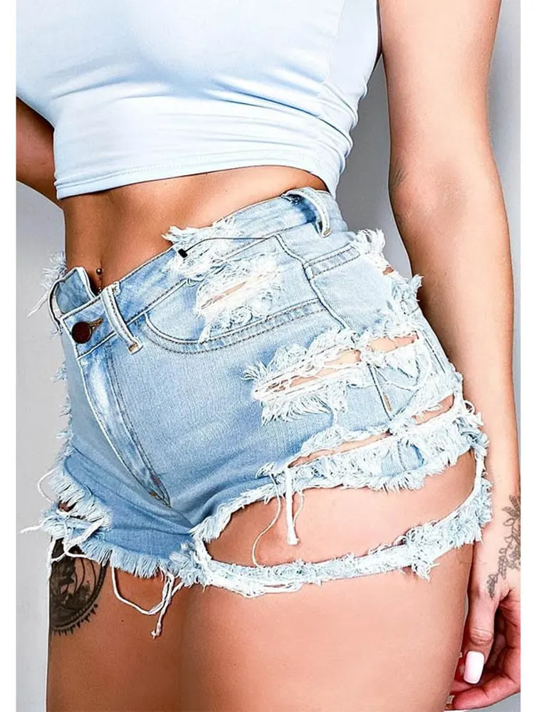 High Waist Asymmetrical Ripped Elastic Denim Shorts Women's Summer Slim Fit Jeans Hot Pants Casual Fashion Chinese Production
High Waist Asymmetrical Ripped Elastic Denim Shorts Women's Summer Slim Fit Jeans Hot Pants Casual Fashion Chinese Production