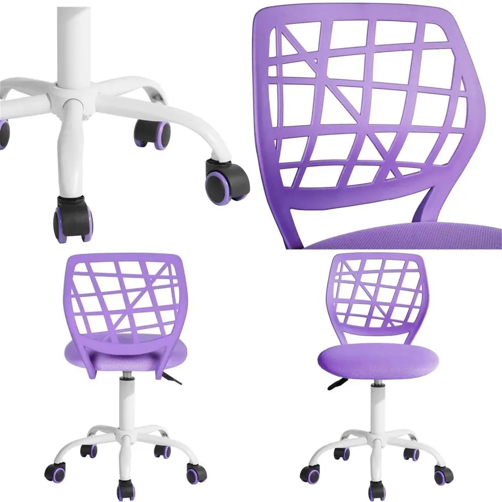 Ergonomic Purple Mesh Task Chair - Height Adjustable Armless Office Desk Chair
Ergonomic Purple Mesh Task Chair - Height Adjustable Armless Office Desk Chair