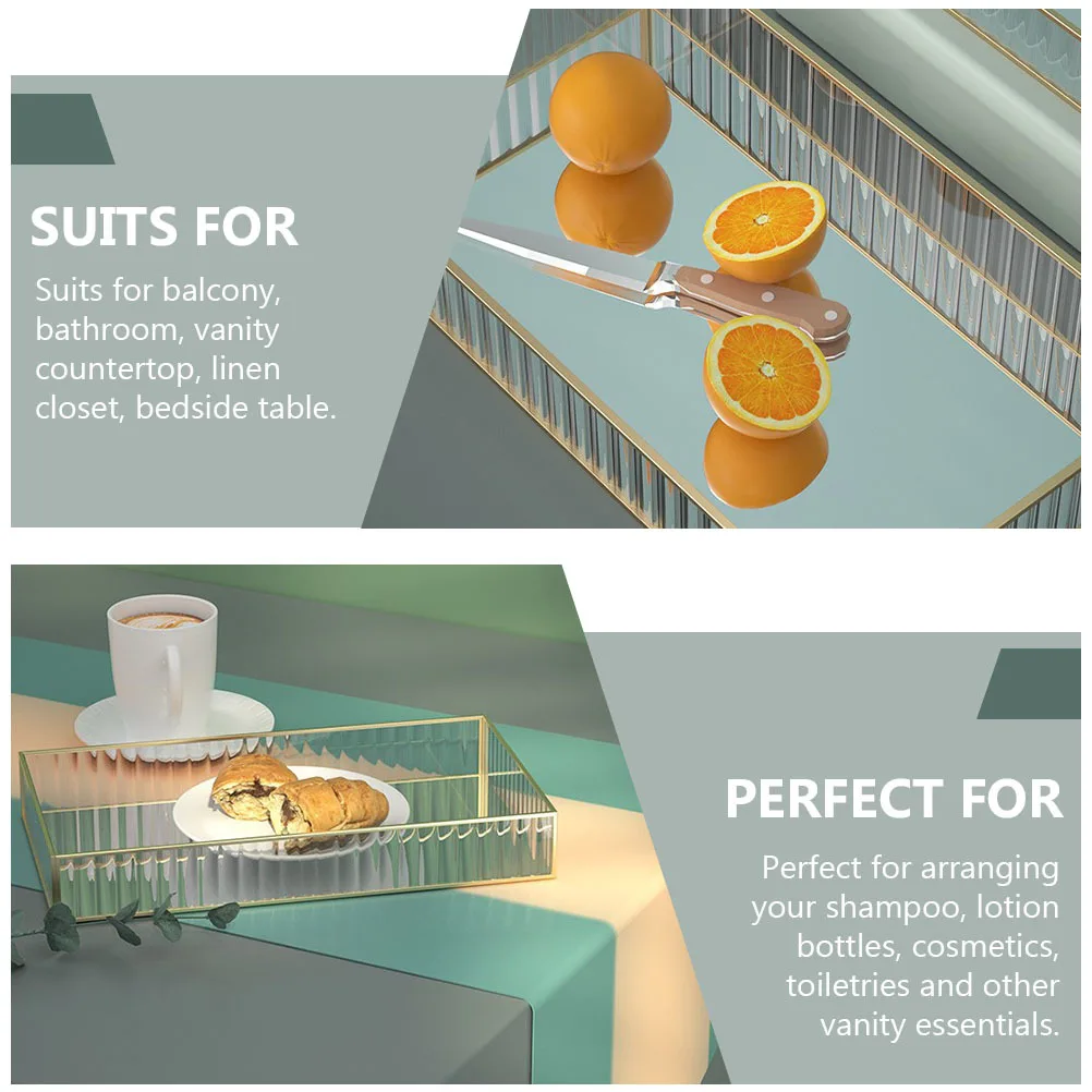 Glass Storage Plate Exquisite Craftsmanship Durable Bathroom Vanity Organizer Shampoo Cosmetics Toiletries Decorative Tray
Glass Storage Plate Exquisite Craftsmanship Durable Bathroom Vanity Organizer Shampoo Cosmetics Toiletries Decorative Tray