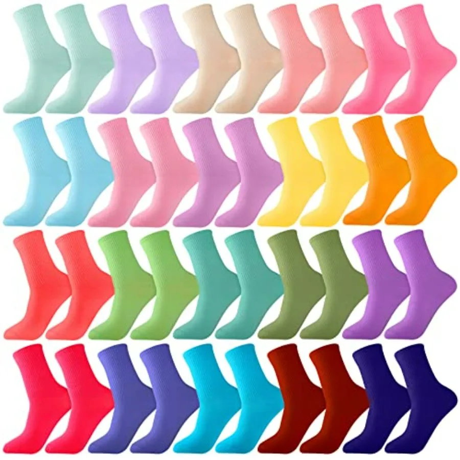 20 Pairs Candy Colored Women Socks Solid Color Lightweight Crew Socks Cotton Athletic Colorful Socks Assorted Colors for Shoe S
20 Pairs Candy Colored Women Socks Solid Color Lightweight Crew Socks Cotton Athletic Colorful Socks Assorted Colors for Shoe S