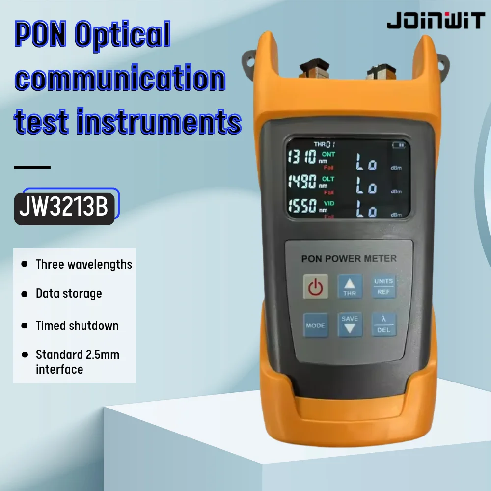 Измеритель оптической мощности Joinwit JW3213B PON, 1310/1490/1550 нм, цифровой тестер оптоволокна FTTX, инструмент для FTTH
Измеритель оптической мощности Joinwit JW3213B PON, 1310/1490/1550 нм, цифровой тестер оптоволокна FTTX, инструмент для FTTH