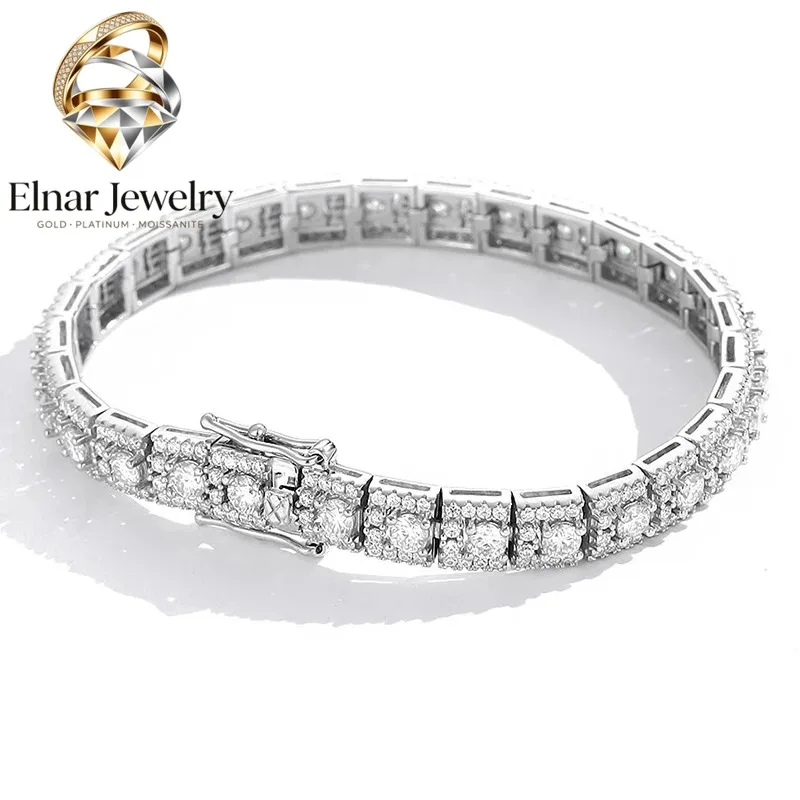 Elnar Jewelry Luxury Solid Platinum PT950 Women's Deluxe Moissanite Diamond Bracelet Women's Full Diamond Bracelet
Elnar Jewelry Luxury Solid Platinum PT950 Women's Deluxe Moissanite Diamond Bracelet Women's Full Diamond Bracelet