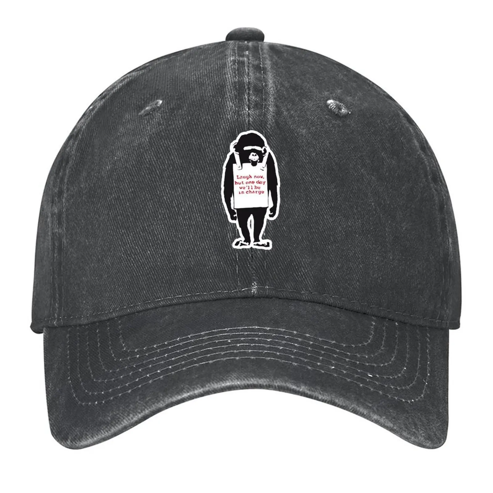 Banksy Quote Monkey Chimpanze Laugh Now, but one day we'll be in charge Graffiti Street art with Banksy signature t Baseball Cap
Banksy Quote Monkey Chimpanze Laugh Now, but one day we'll be in charge Graffiti Street art with Banksy signature t Baseball Cap
